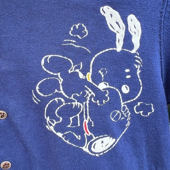 VTG Peanuts Snoopy Daisy Hill Puppies Romper Roughhouse Blue Red 18 Mo USA GUC - Picture 6 of 15